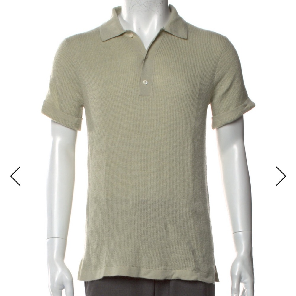 Green/Beige Short Sleeve Polo Shirt